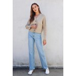 FUZZY CABLE KNIT CARDIGAN