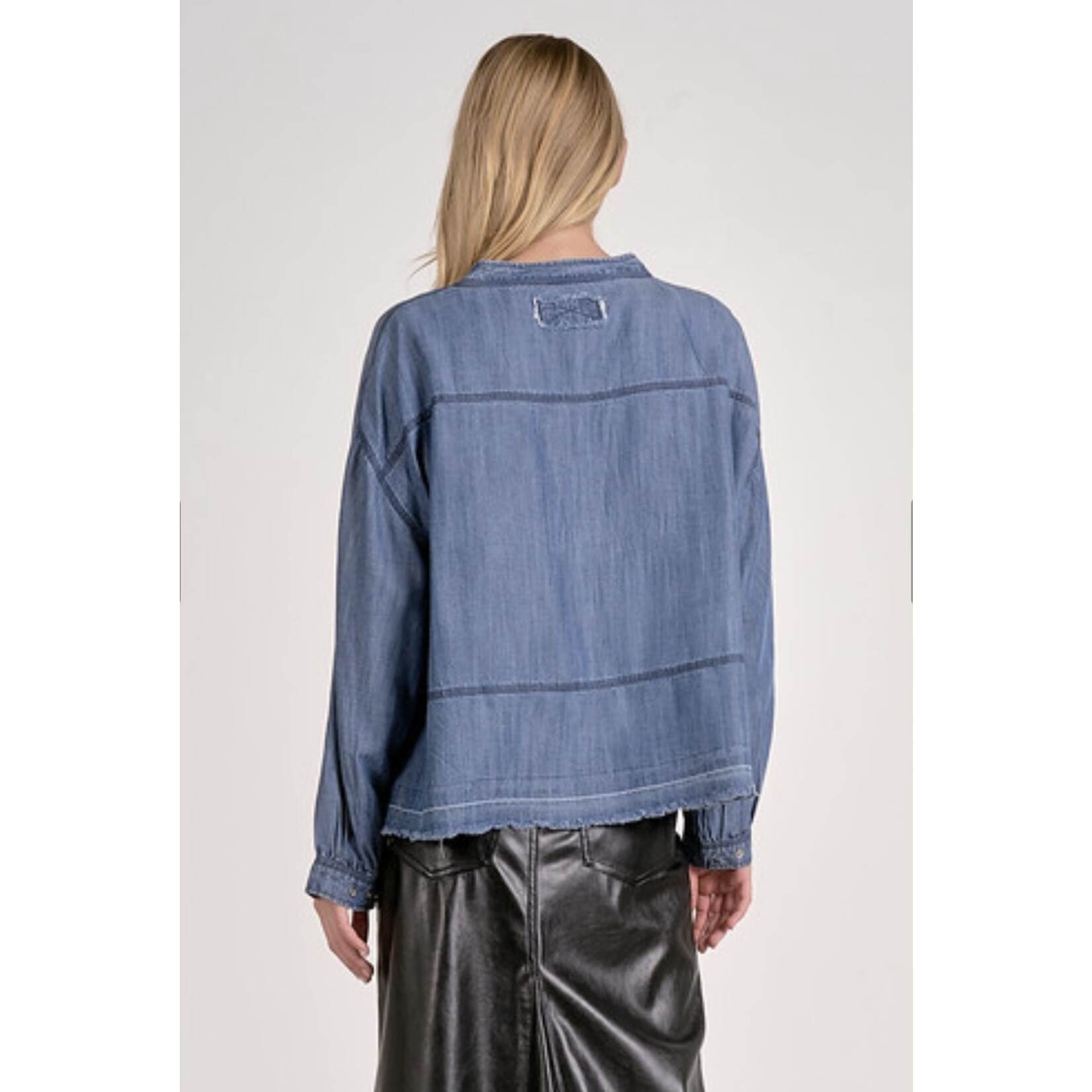 DARK DENIM WASHED TOP