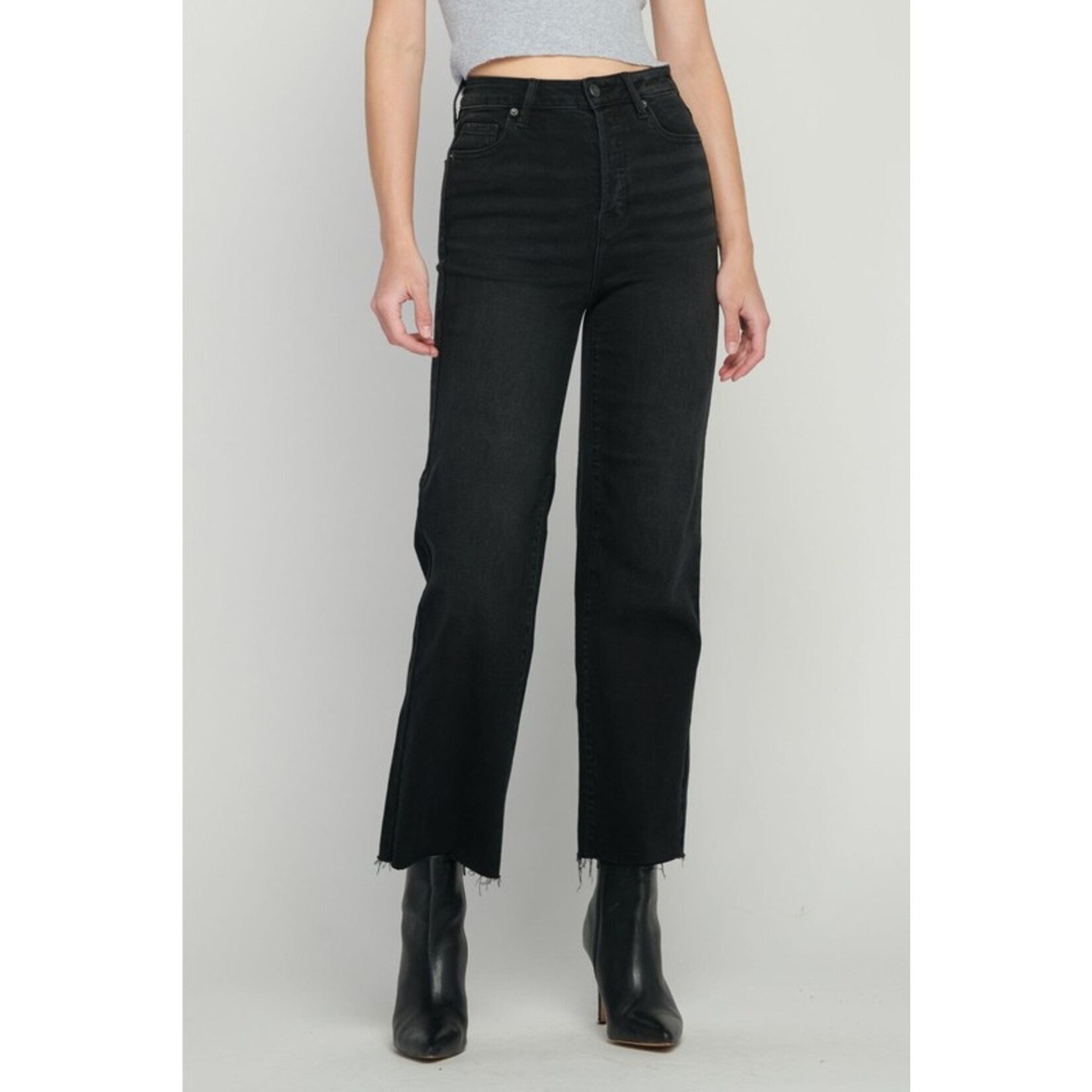 HIDDEN BLACK CLEAN STRETCH STRAIGHT LEG