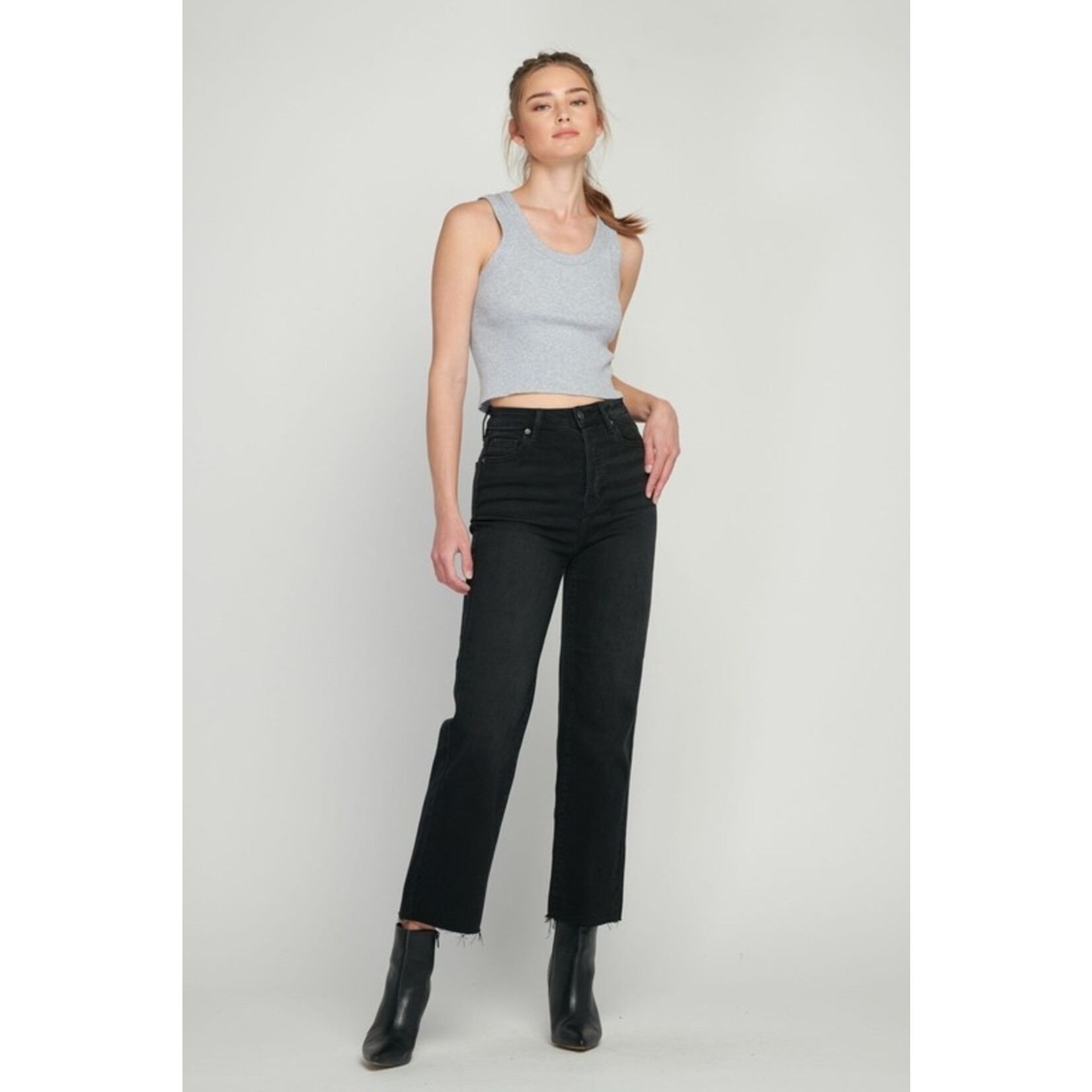 HIDDEN BLACK CLEAN STRETCH STRAIGHT LEG