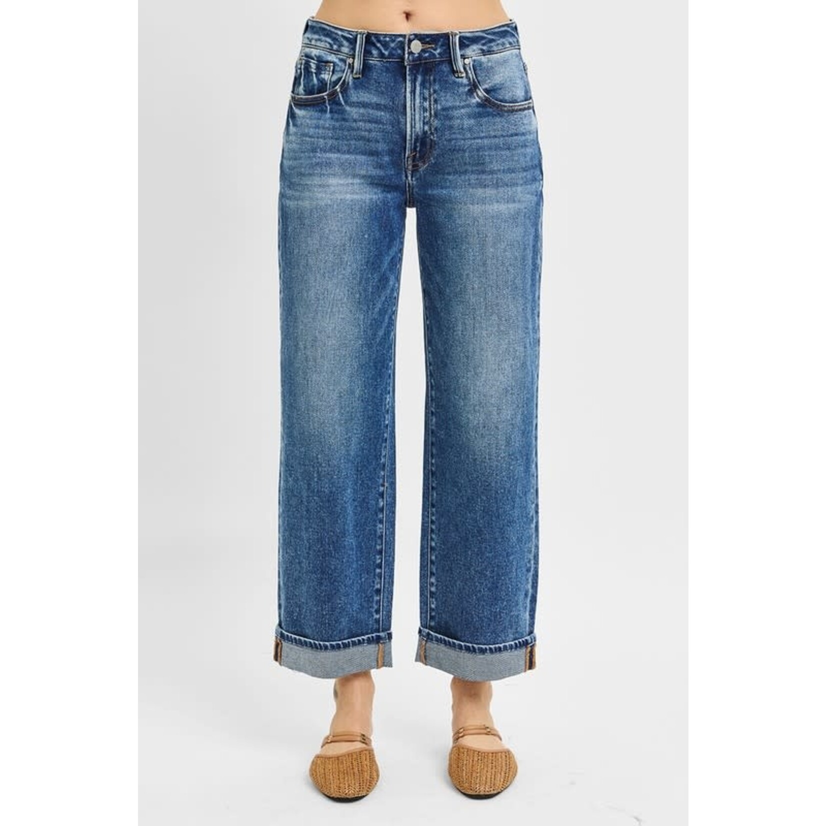 MID RISE CUFFED BOYFRIEND JEAN