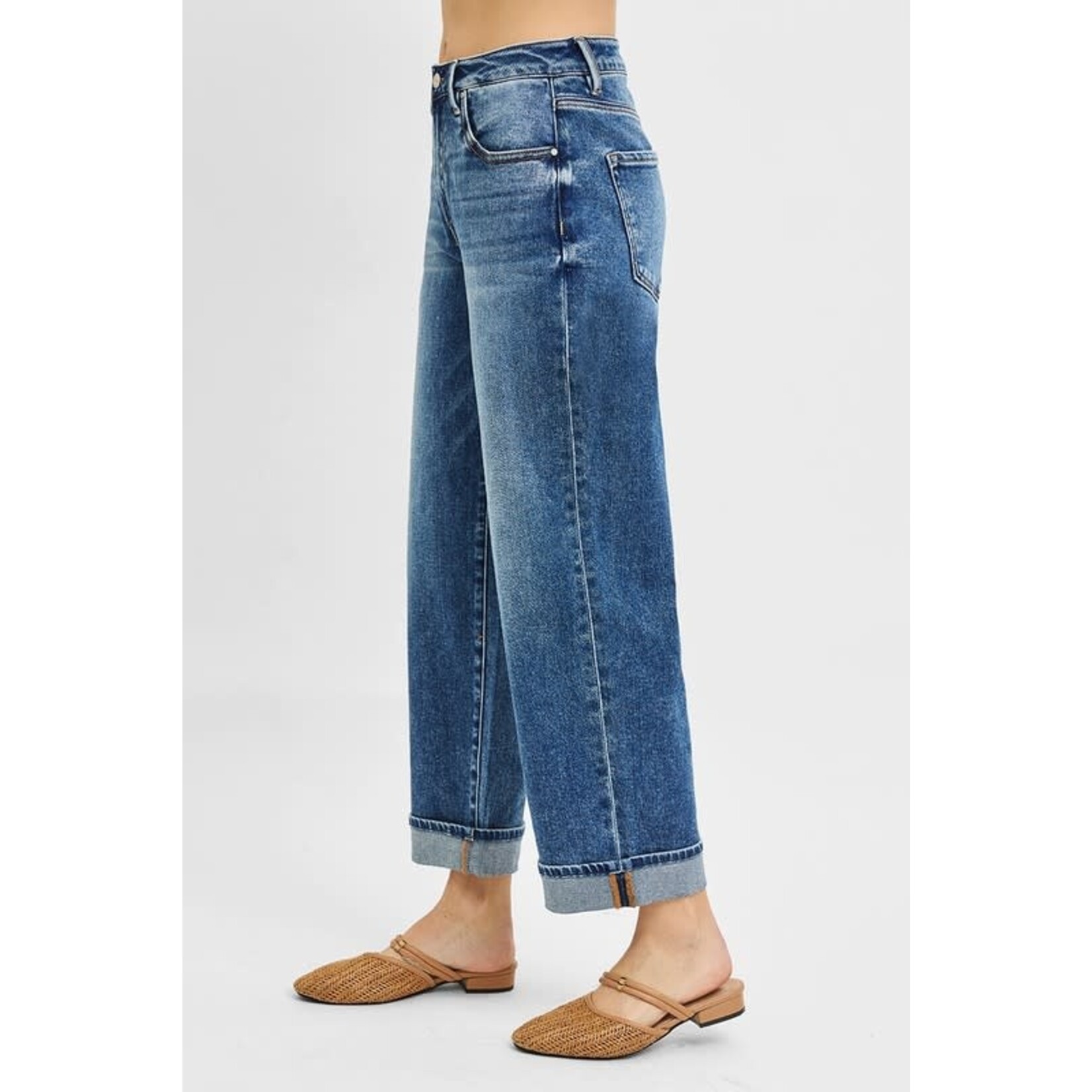 MID RISE CUFFED BOYFRIEND JEAN