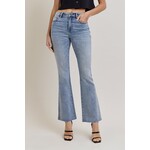 HIDDEN MEDIUM WASH BOOTCUT CLEAN CUT HEM JEAN
