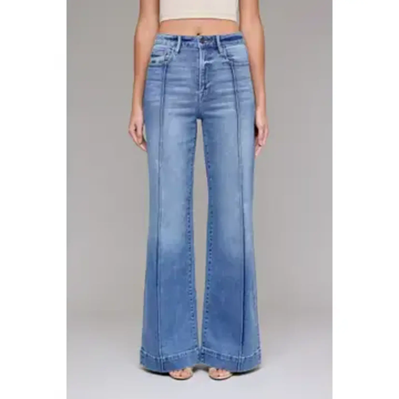 HIDDEN PINTUCK FLARE JEAN