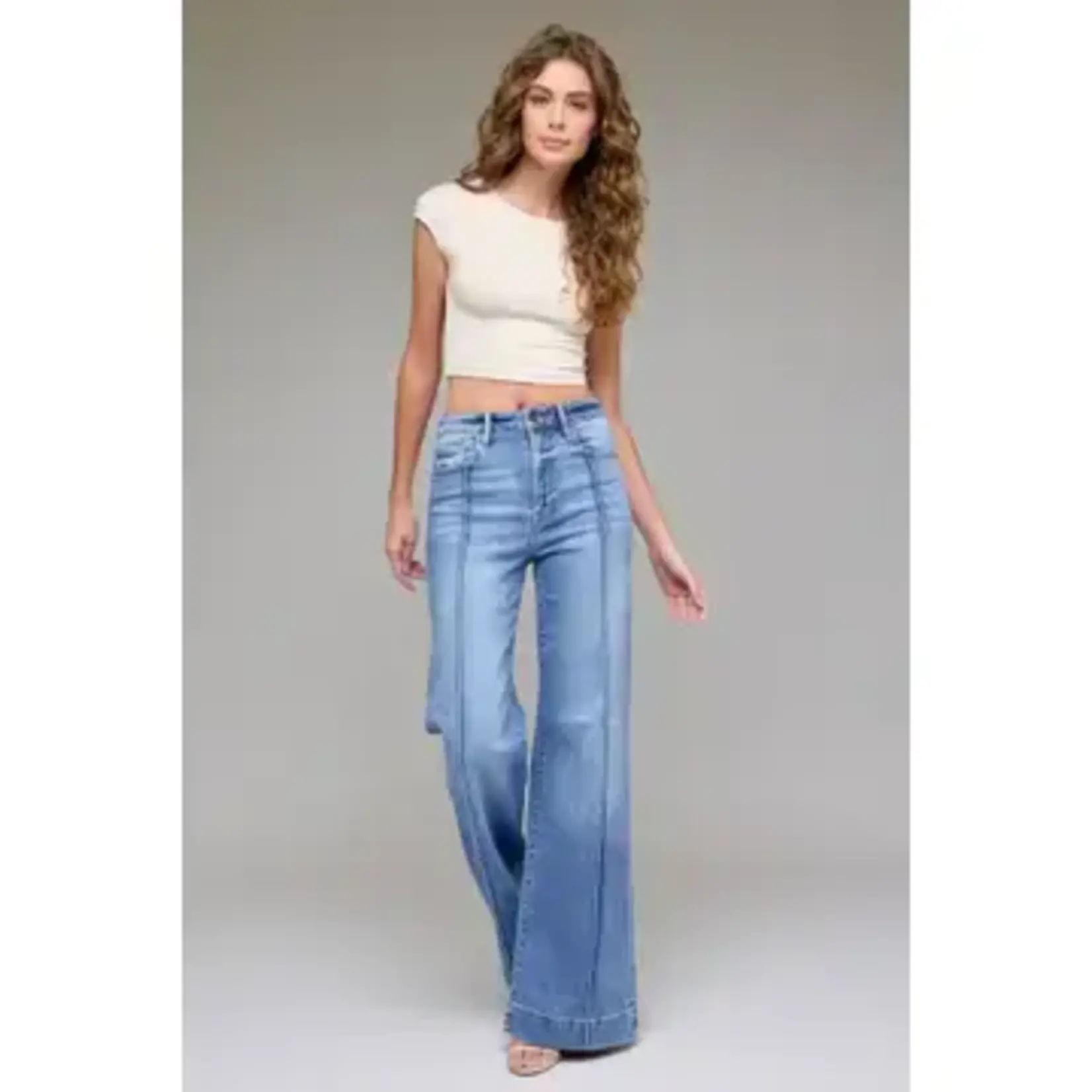 HIDDEN PINTUCK FLARE JEAN