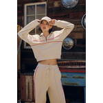 TRACK STRIPE HALF ZIP SWEATSHIRT