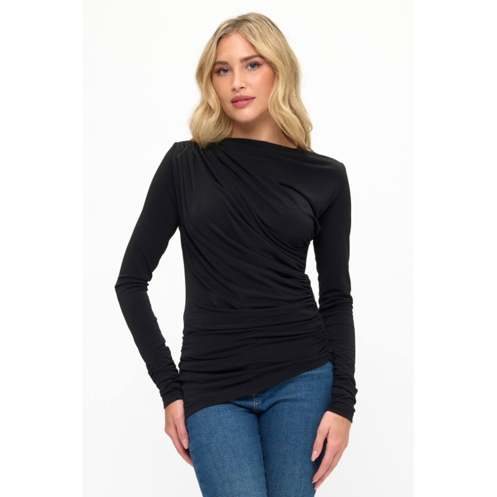 RUCHED DETAIL TOP