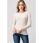LONG SLEEVE ROUND NECK RIB TOP
