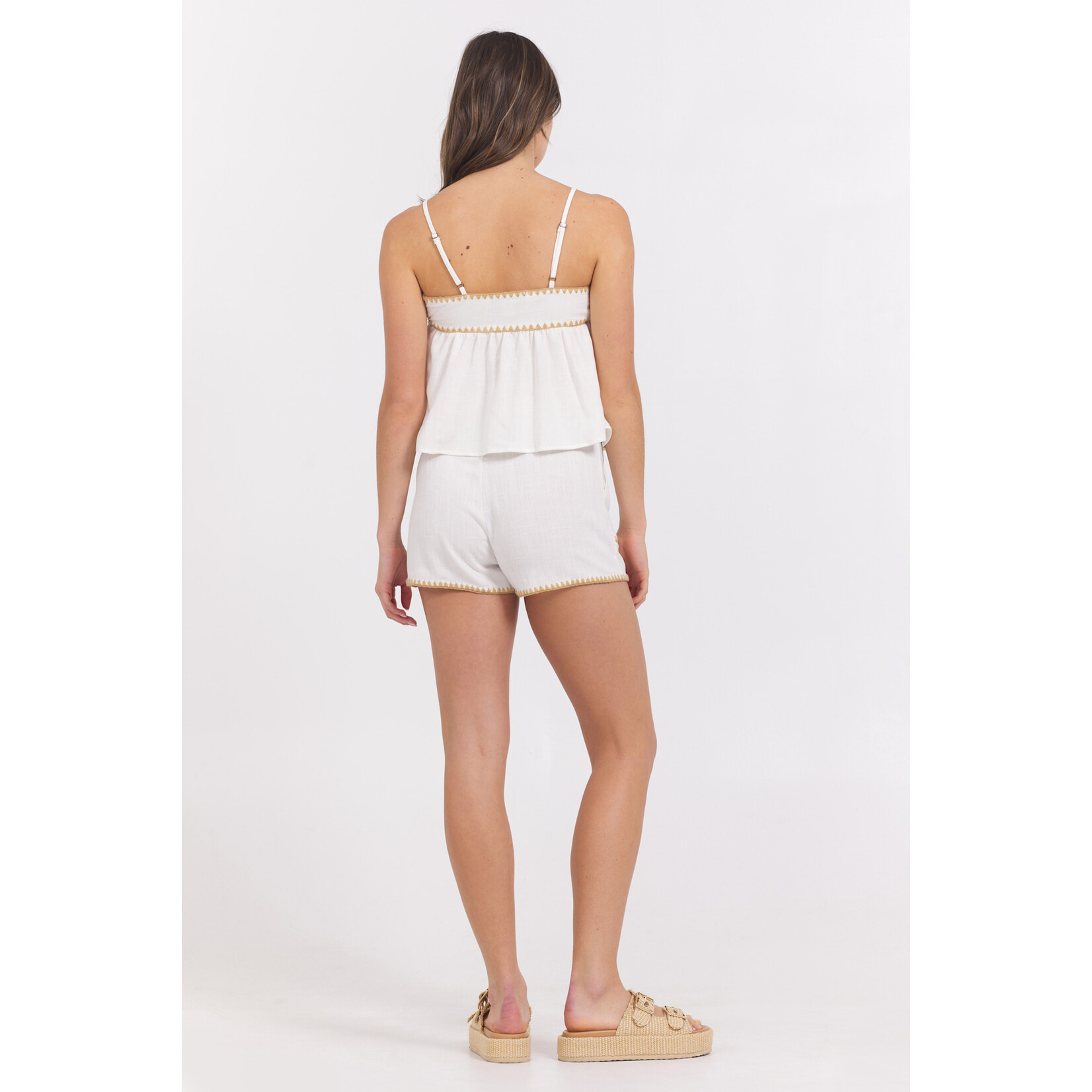 SHORTS WITH TAN WHIPSTITCH