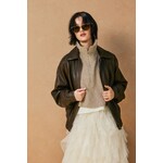 ESPRESSO OVERSIZED BIKER JACKET