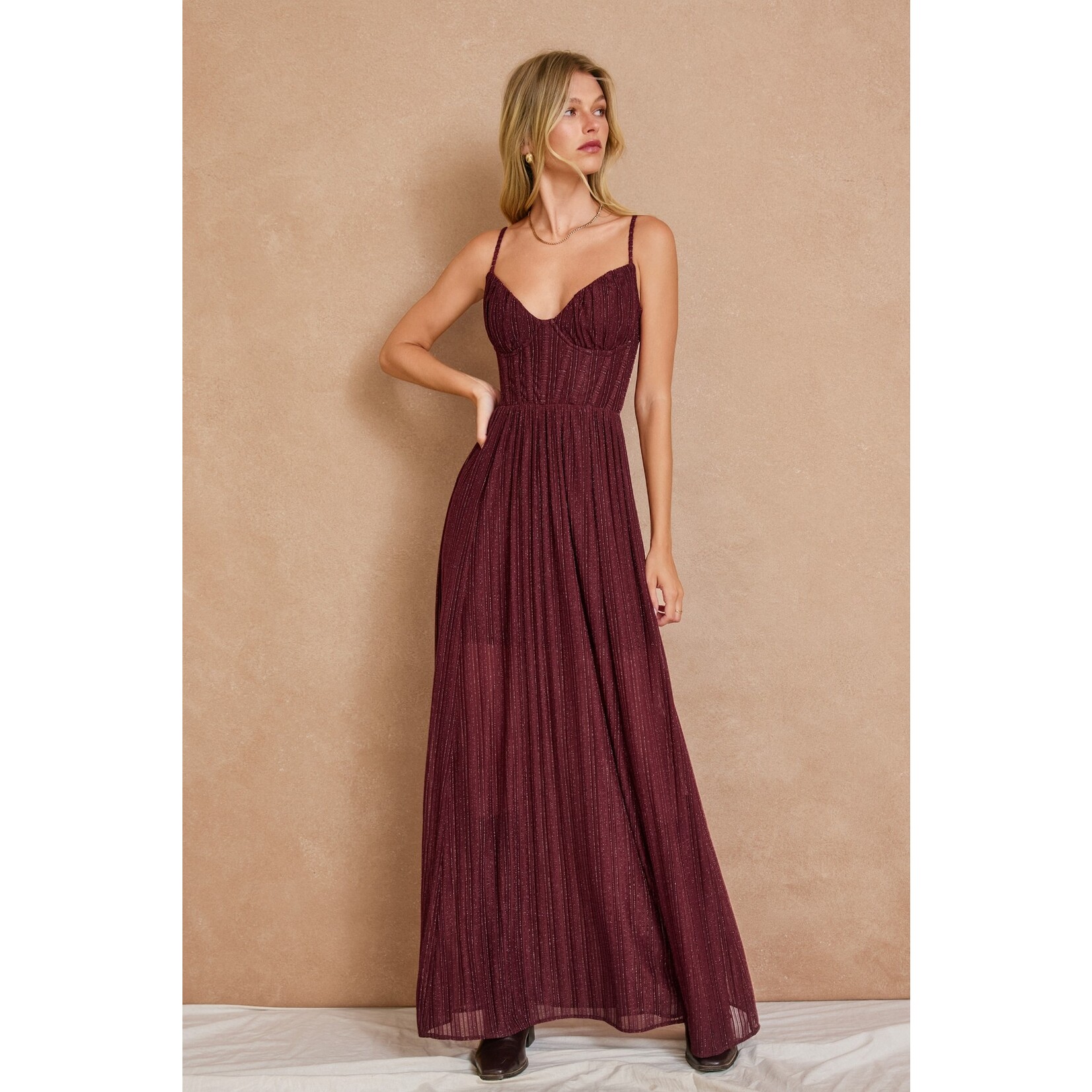 MAROON MAXI DRESS