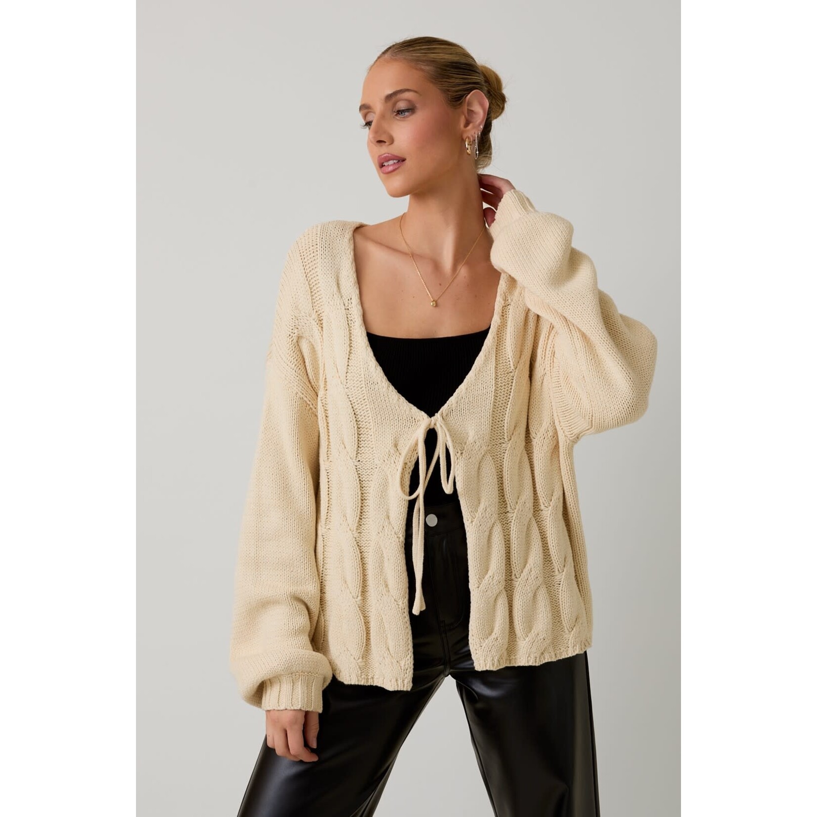 FRONT TIE CARDIGAN