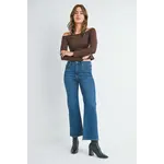HIGH RISE WIDE LEG DARK WASH
