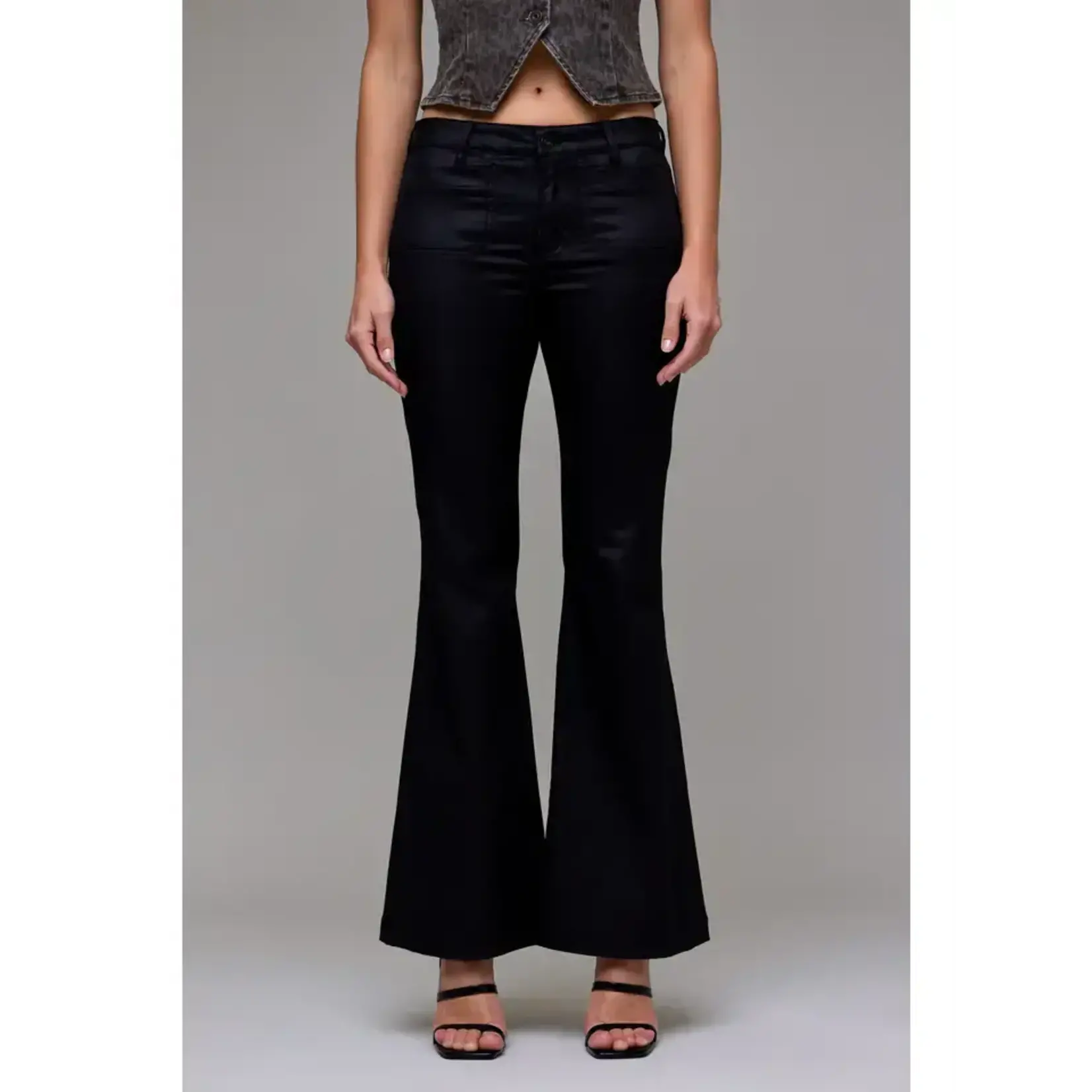 HIDDEN COATED MID RISE HAPPI FLARE