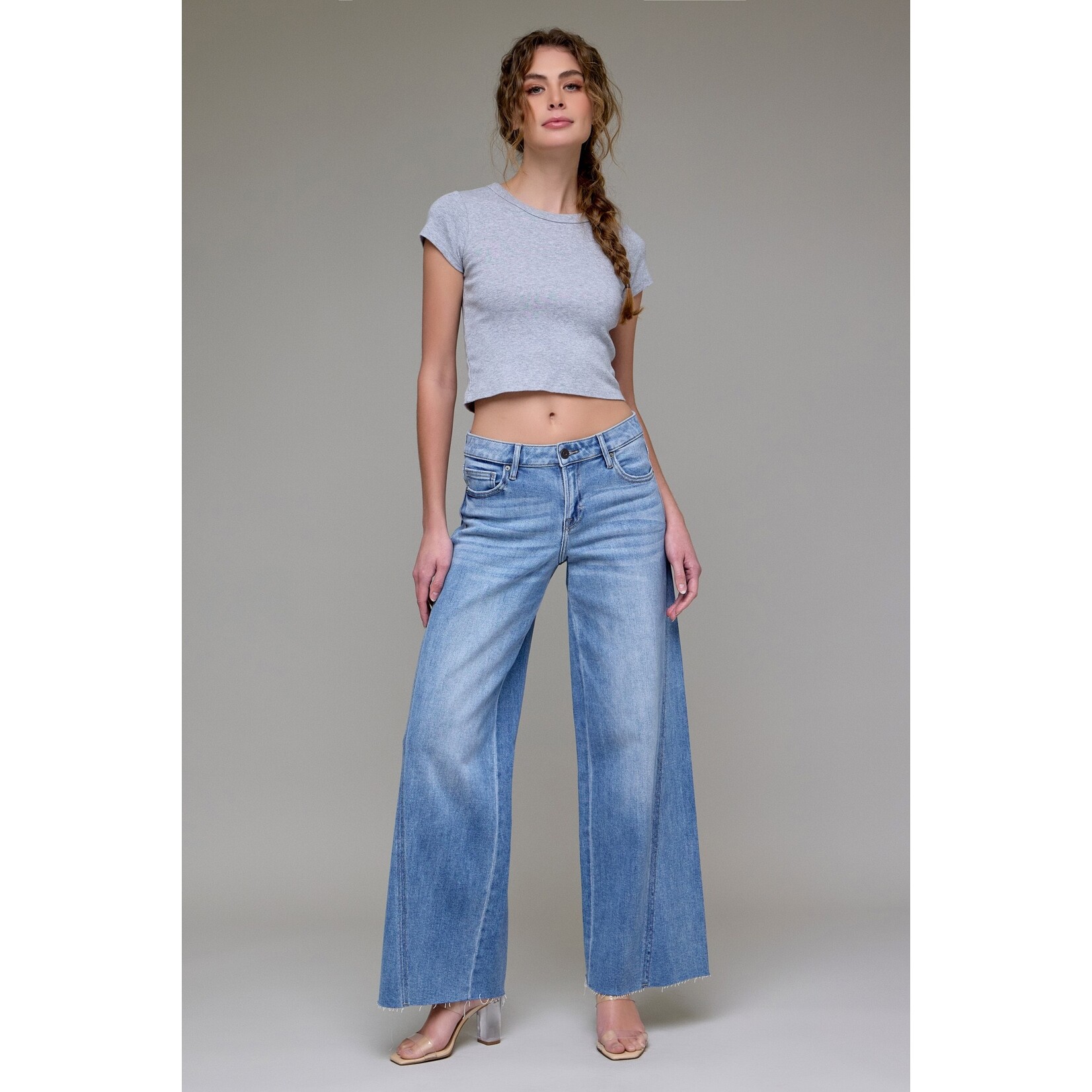 HIDDEN MID RISE WIDE LEG