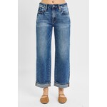 DARK MID RISE ANKLE BOYFRIEND JEAN