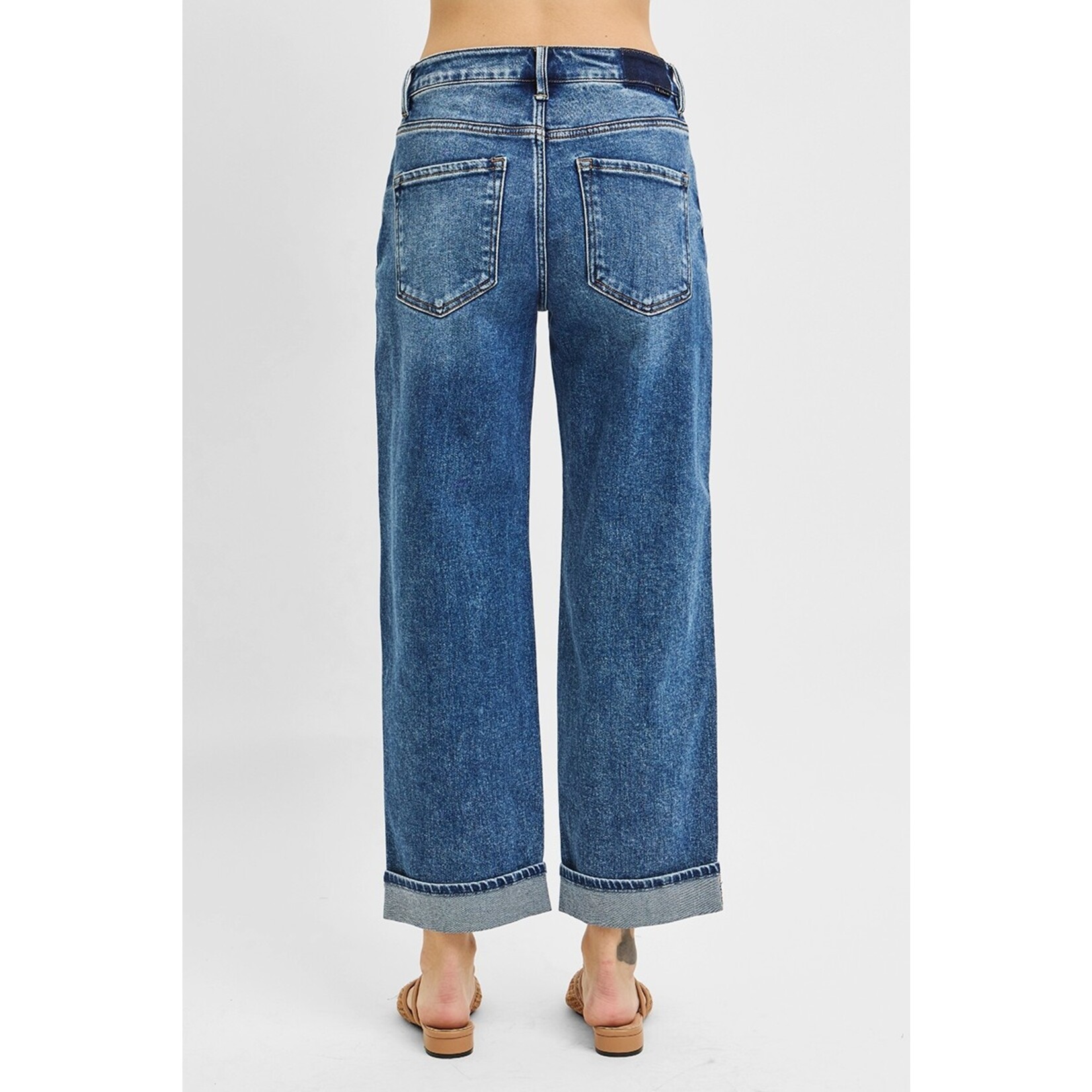 DARK MID RISE ANKLE BOYFRIEND JEAN