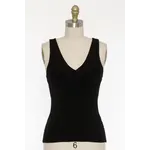 BLACK DOUBLE LINED TANK TOP