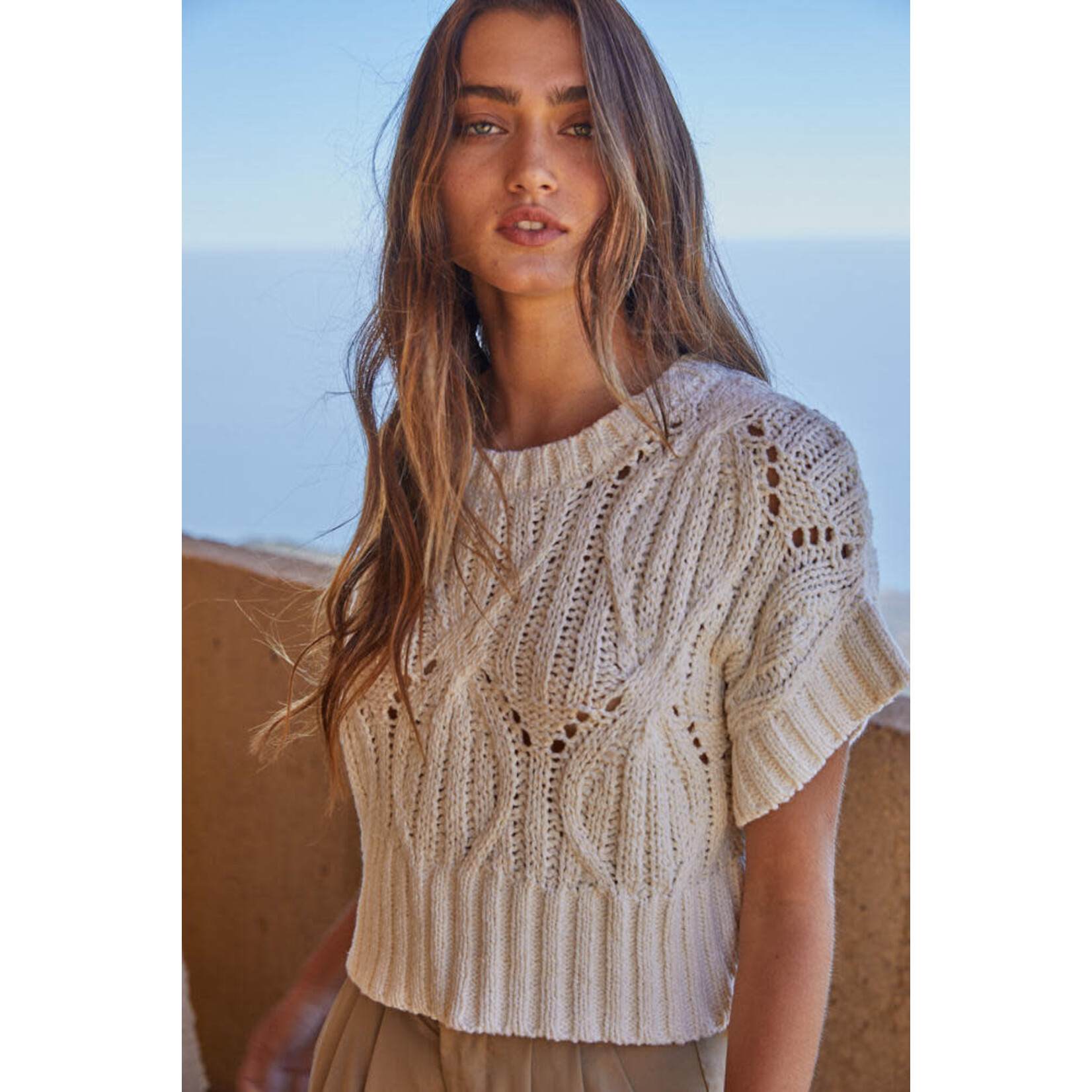 CREAM CALI CROCHET TOP