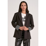 BLACK BLAZER WITH RHINESTONE CUFF