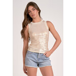 WHITE METTALIC TANK TOP