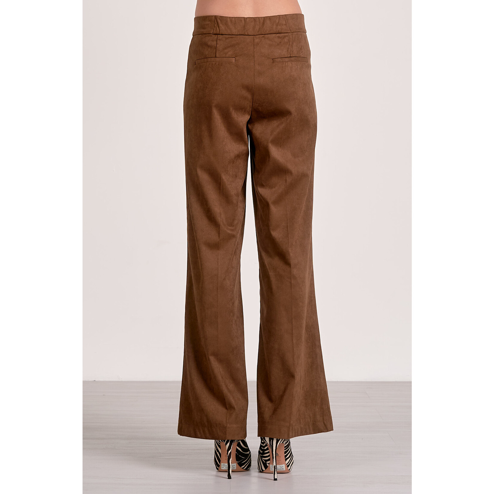 elan BROWN SUEDE PANTS
