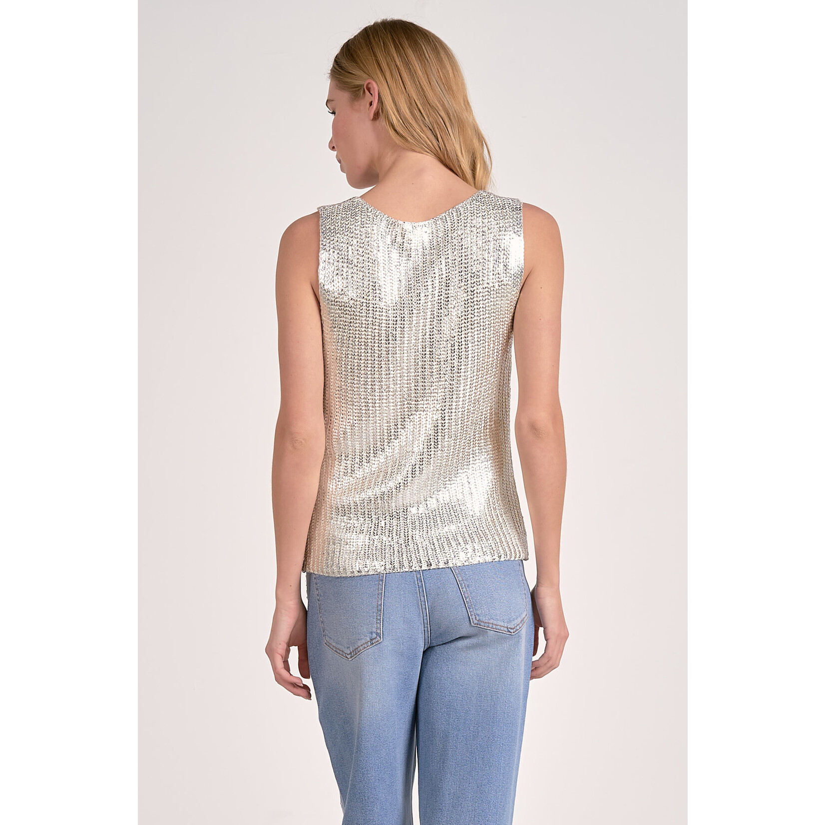 WHITE SHINE SWEATER TANK