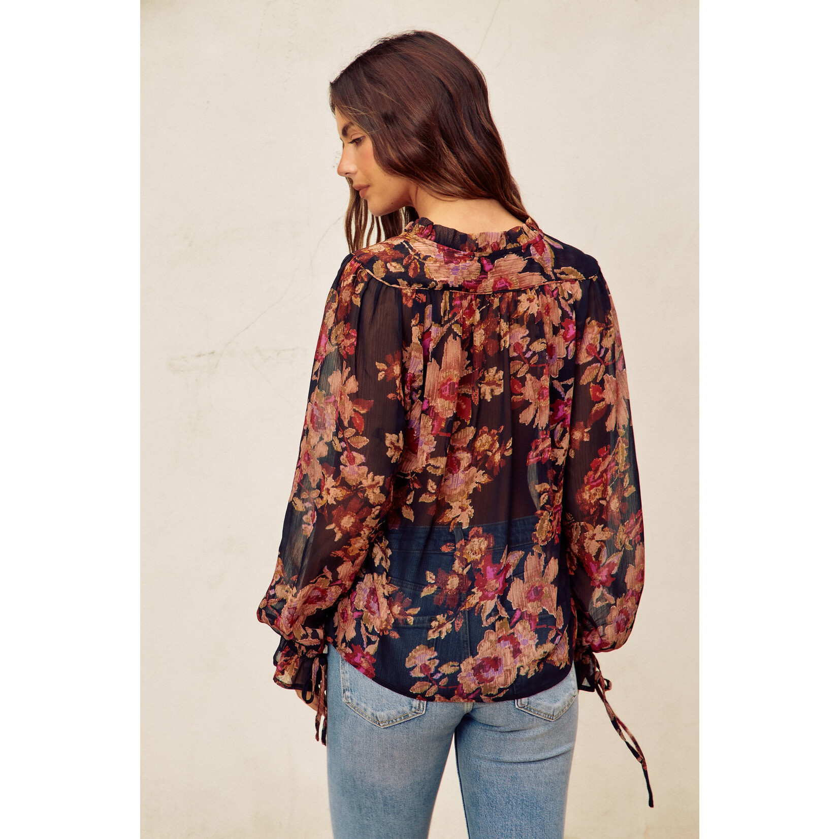 NIGHTFALL TIE FRONT BLOUSE