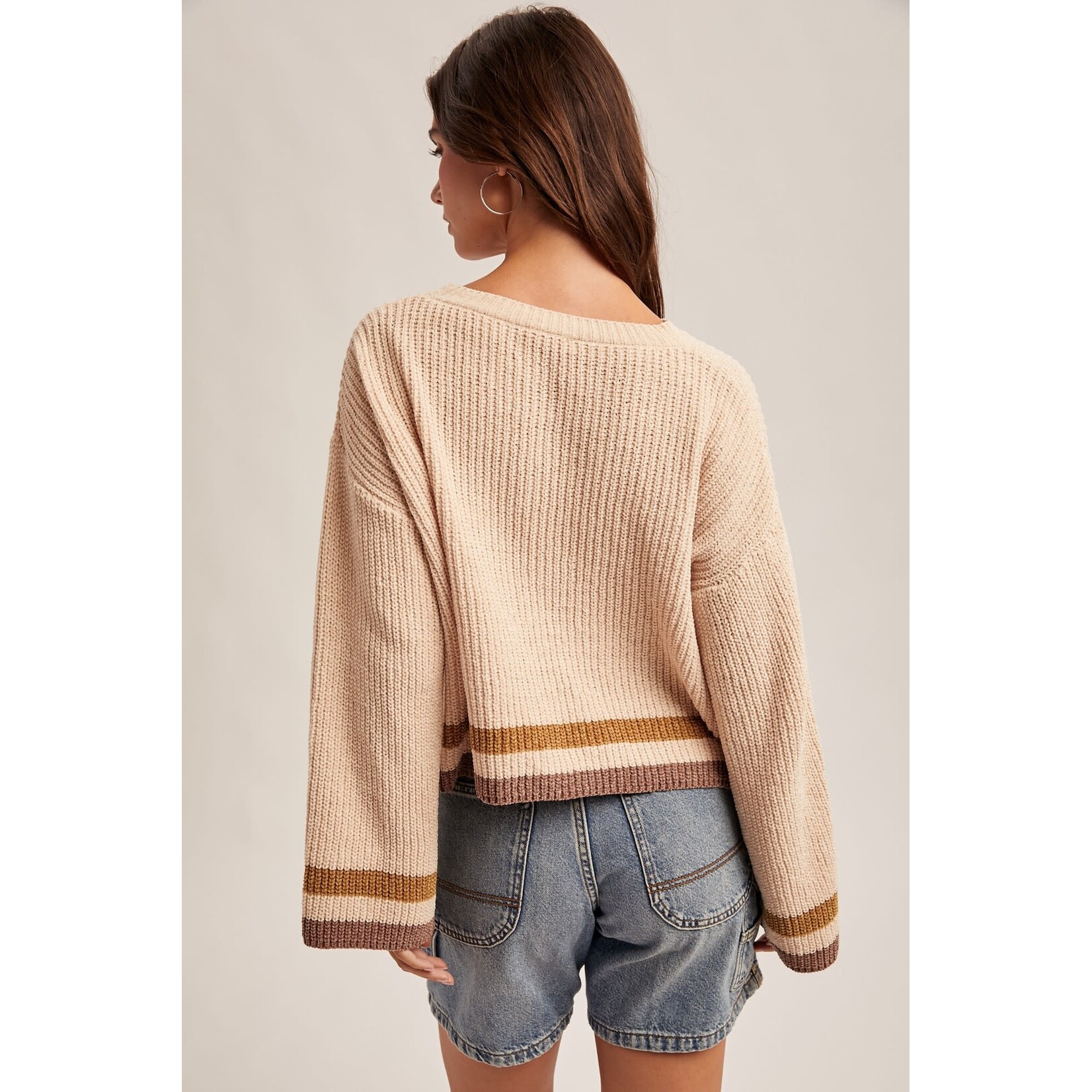CREW NECK CHENILLE SWEATER