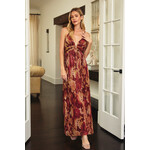 CRIMSON GOLD MAXI DRESS