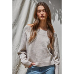 GREY OFF THE SHOULDER SWEATER