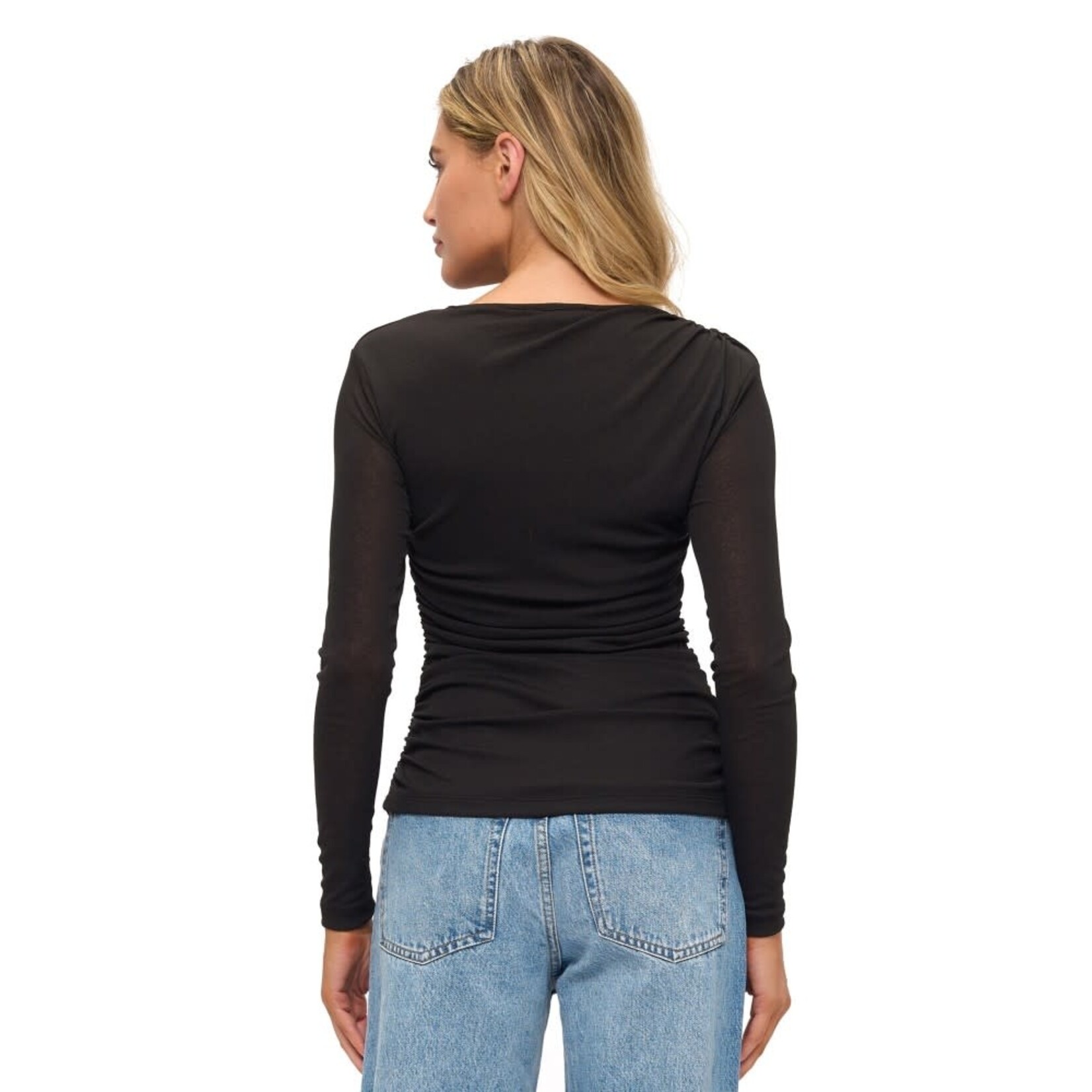 LONG SLEEVE RUCHED TOP