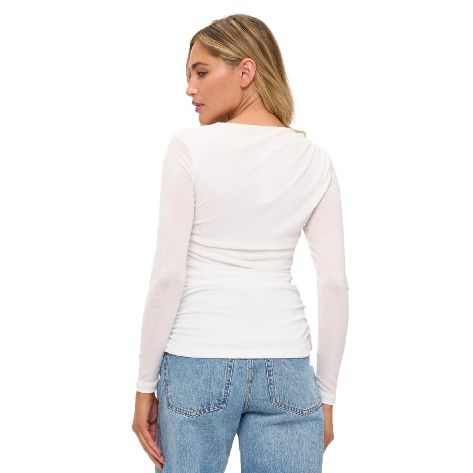 LONG SLEEVE RUCHED TOP