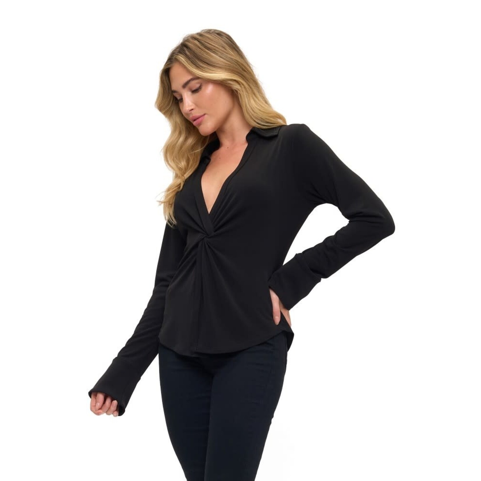 COLLAR TWIST FRONT TOP