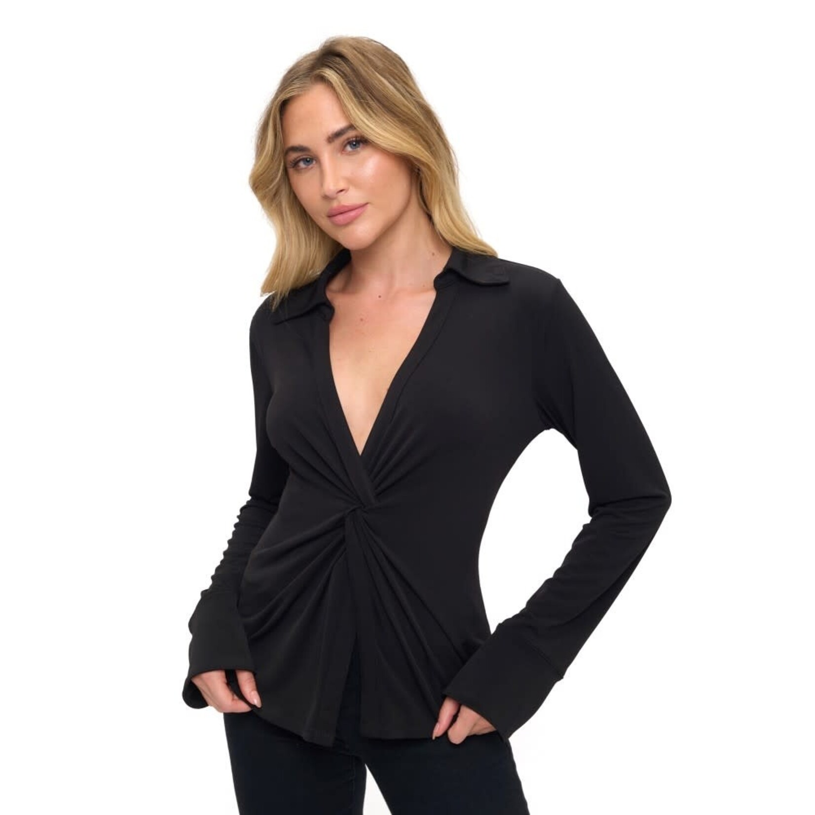 COLLAR TWIST FRONT TOP