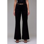 BLACK SUEDE STRETCH COMFORT FLARE