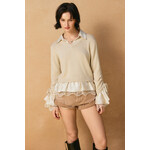 SATIN INSERT SWEATER