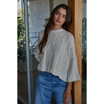 CREAM CABLE KNIT SWEATER