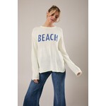 WHITE & NAVY BEACH SWEATER
