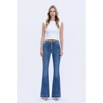 MID RISE FLARE JEAN WITH PATCH POCKETS