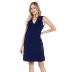 NAVY SCUBA SHIFT DRESS
