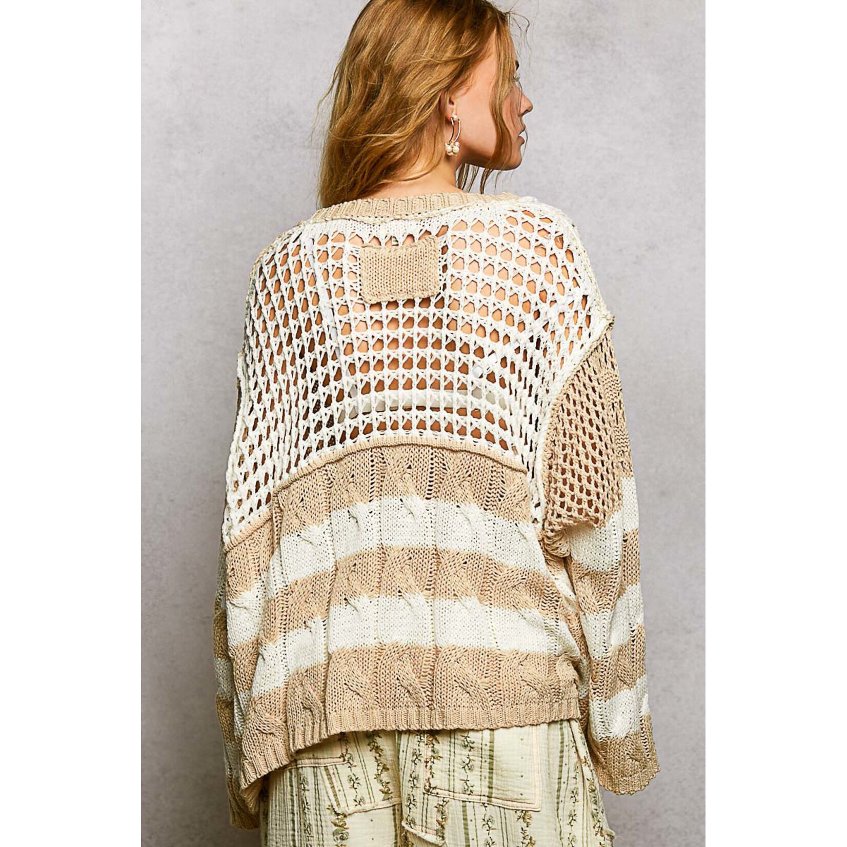 BEIGE & CREAM PULLOVER