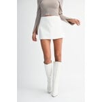 WHITE HIGH WAISTED SKORT