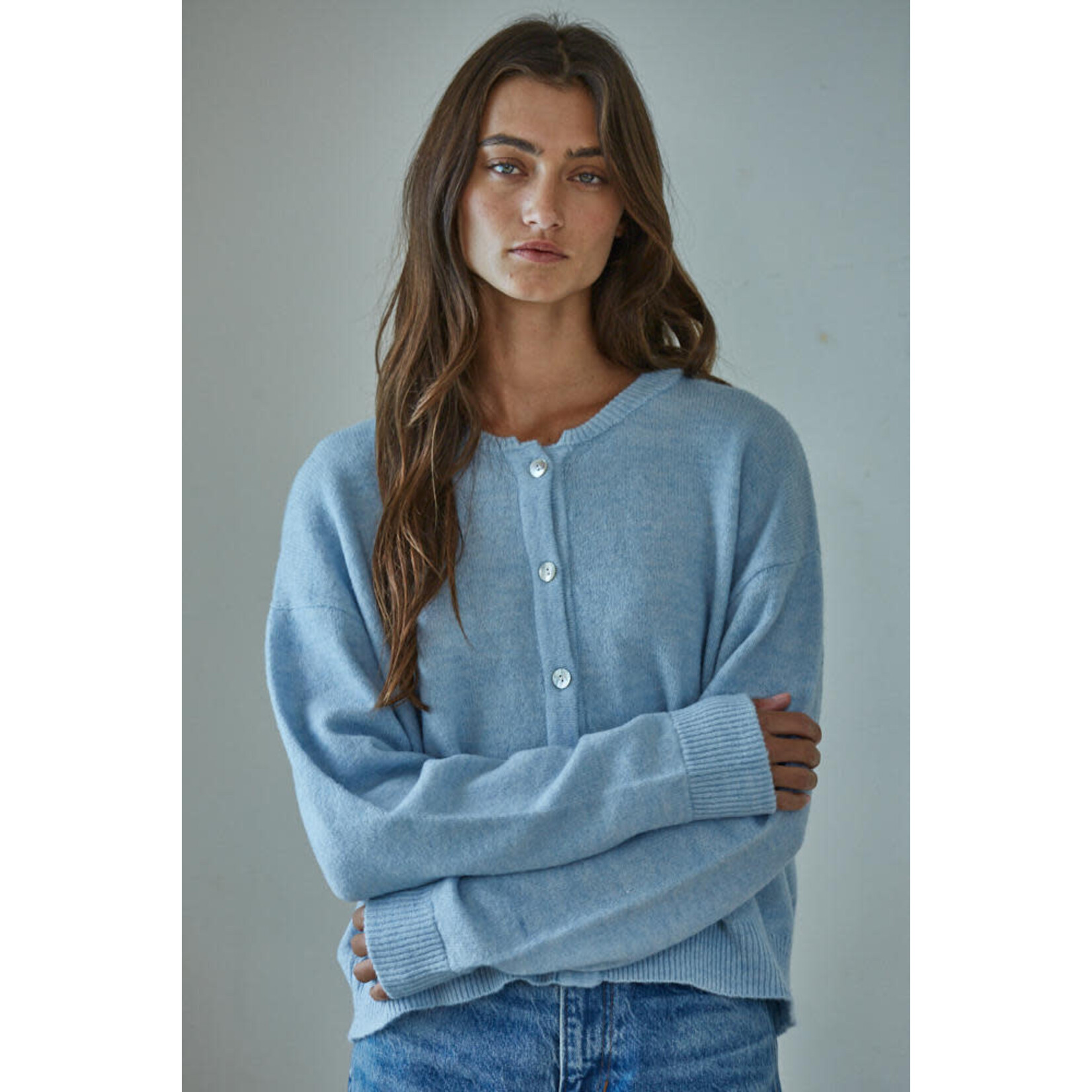 BABY BLUE OLIVIA CARDIGAN