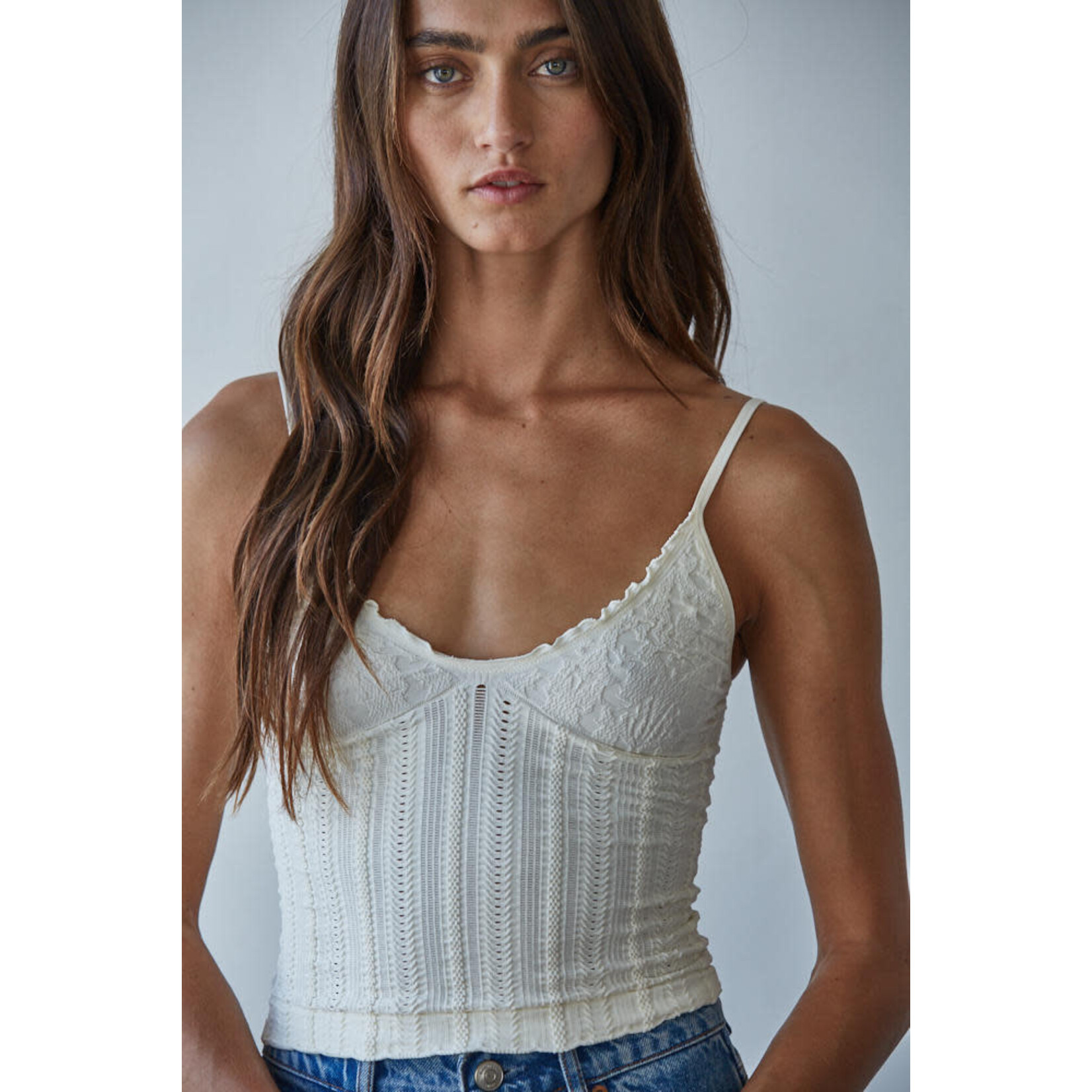 CREAM JACQUARD CAMI