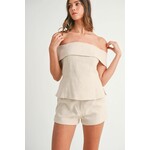 OFF THE SHOULDER TUNIC AND SHORTS SET