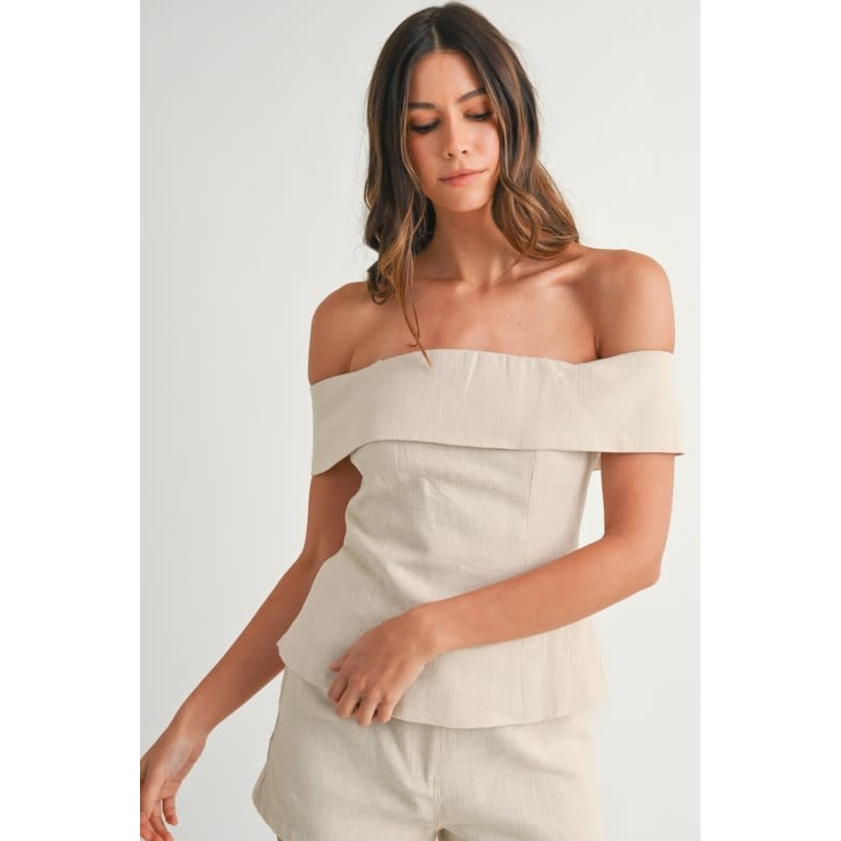 OFF THE SHOULDER TUNIC AND SHORTS SET