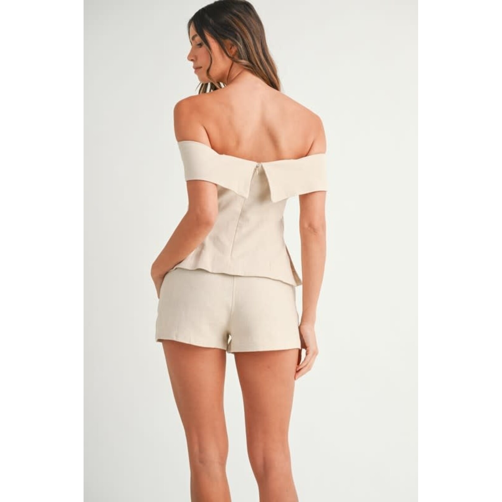 OFF THE SHOULDER TUNIC AND SHORTS SET