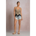 BLACK & WHITE  COMBO CROCHET TANK