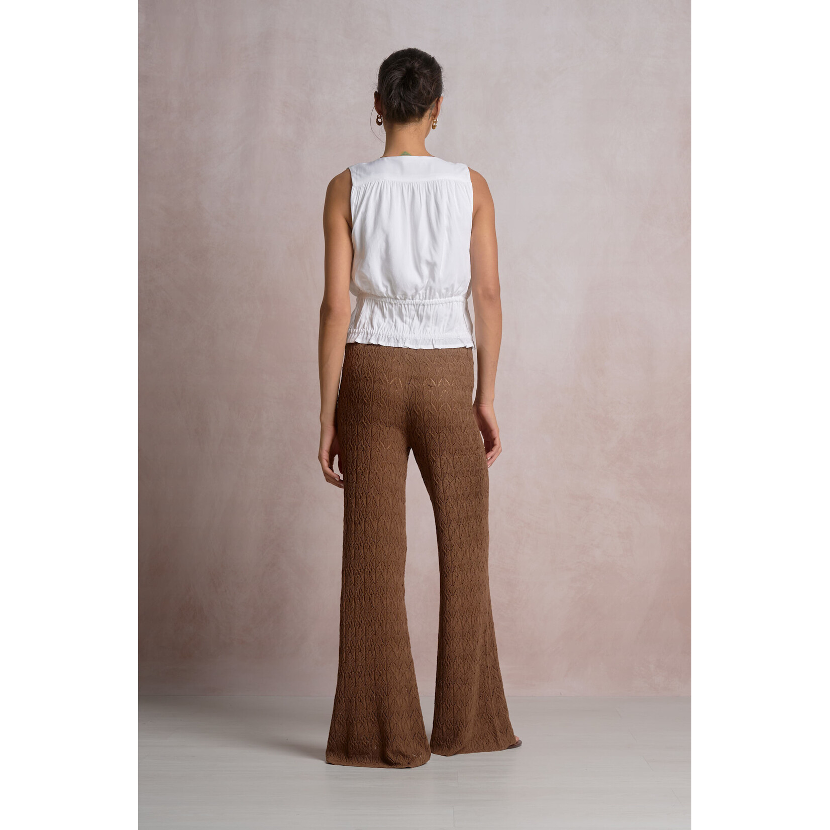 elan WHITE TIE FRONT TOP